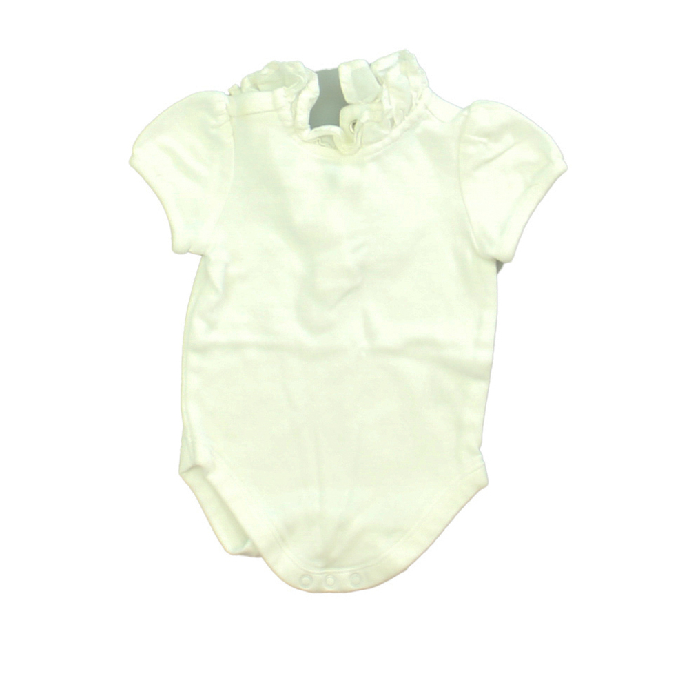 Janie and Jack Girls White Onesie size: 0-3 Months